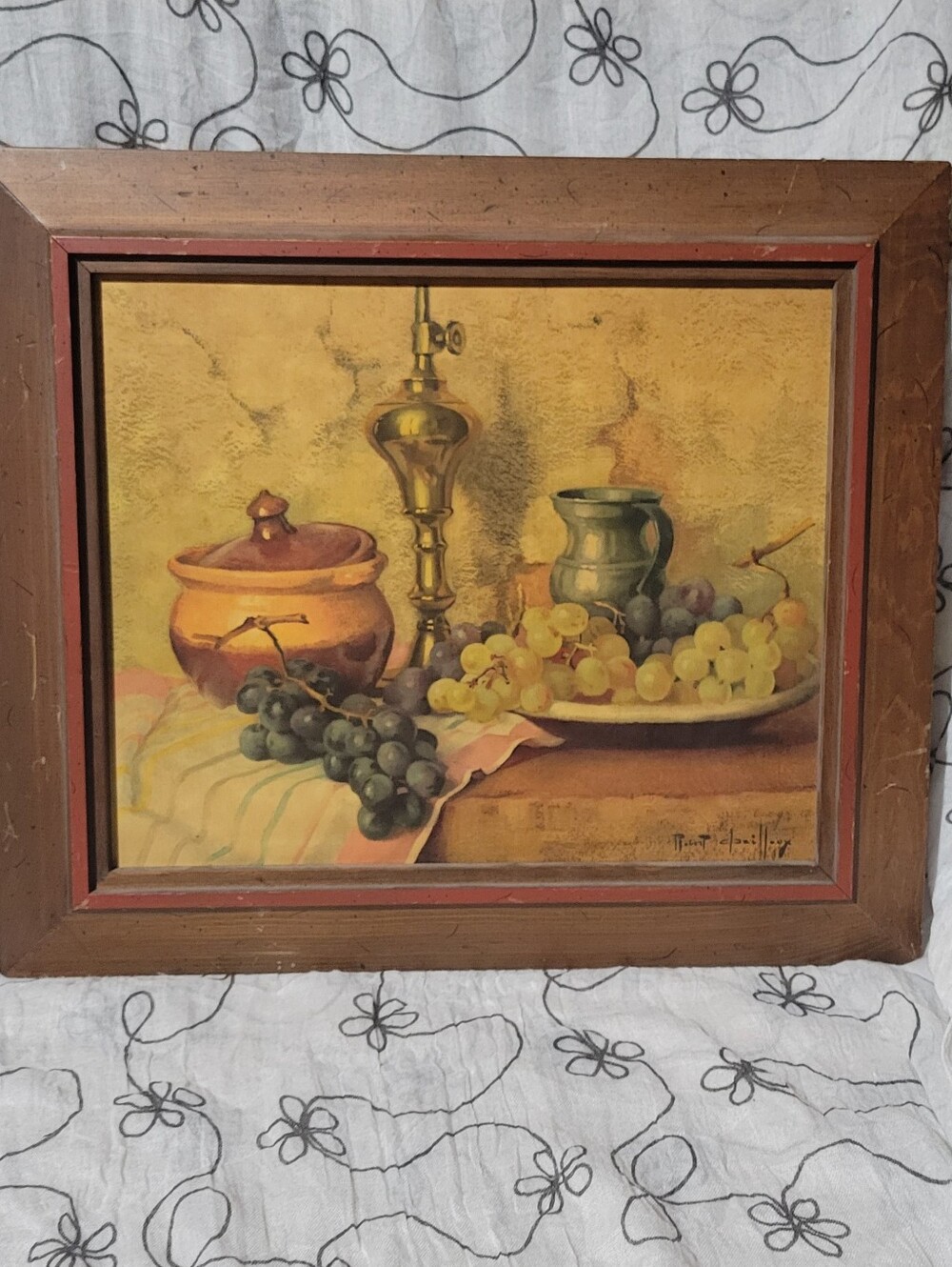 French artist Robert Chailloux vintage still-life art print